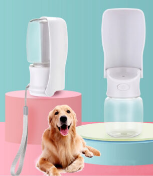 Portable Dog Water Bottle, Foldable Pet Travel Dispenser