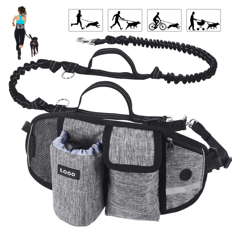 Hands-Free Dog Training Leash with Waist Bag – Running, Walking & Storage - Image 3