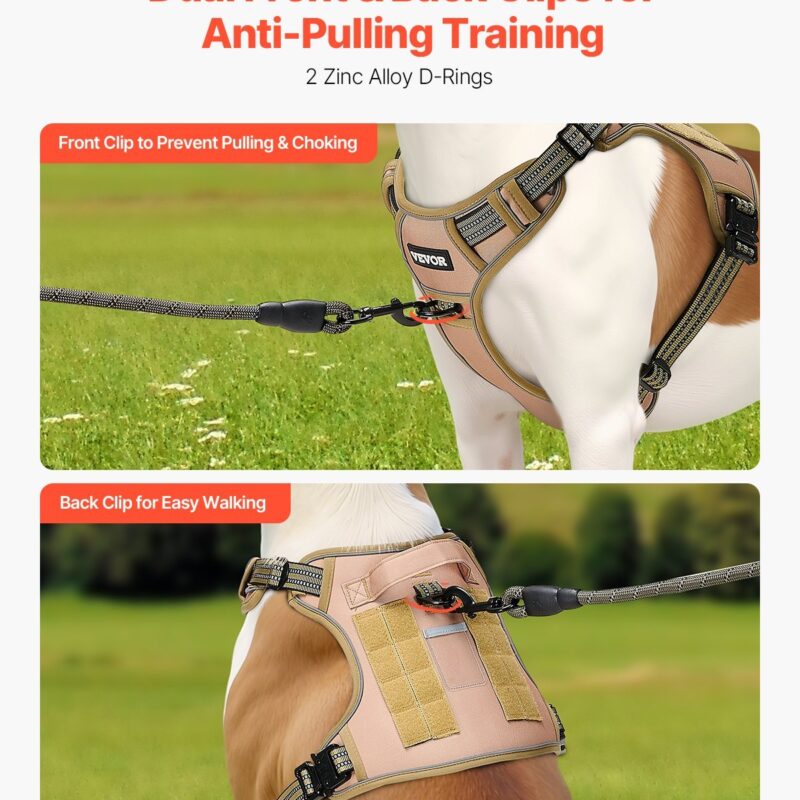 Dog Harness For Large Dogs No Pull Tactical Dog Harness Adjustable Pet Vest - Image 3