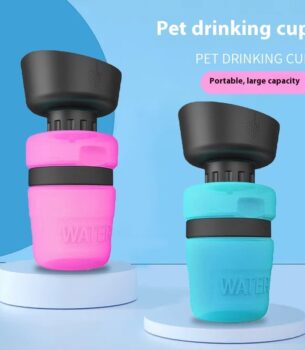 Foldable Travel Dog Water Bottle & Dispenser