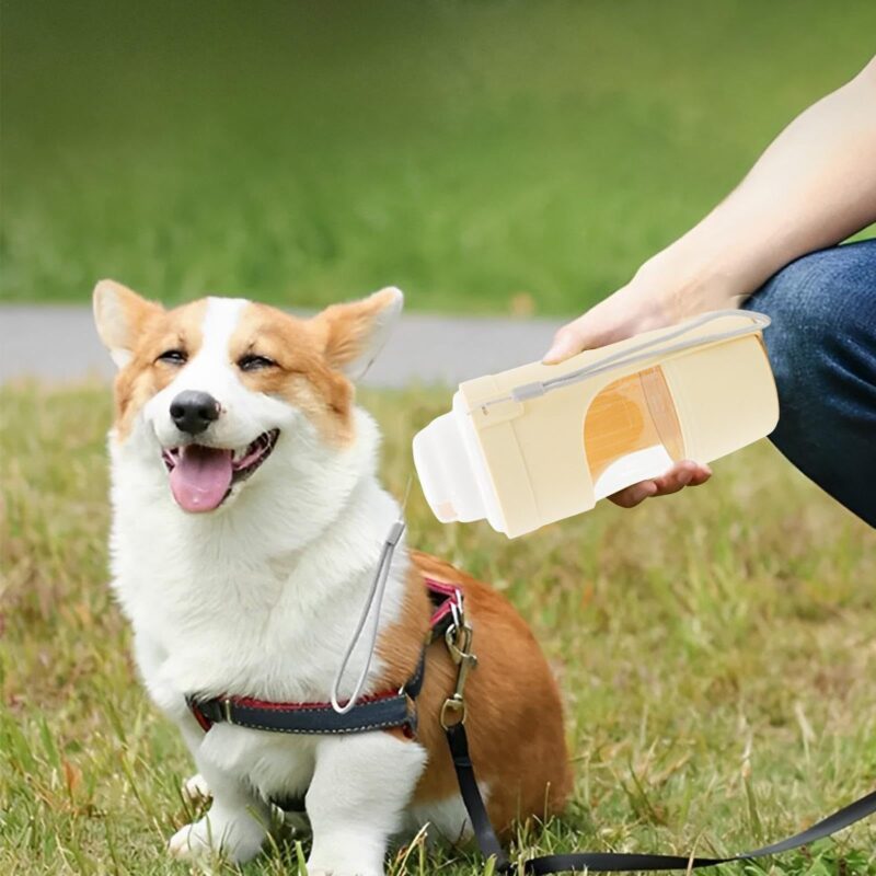 2-in-1 Travel Dog Water Bottle & Feeder - Image 5
